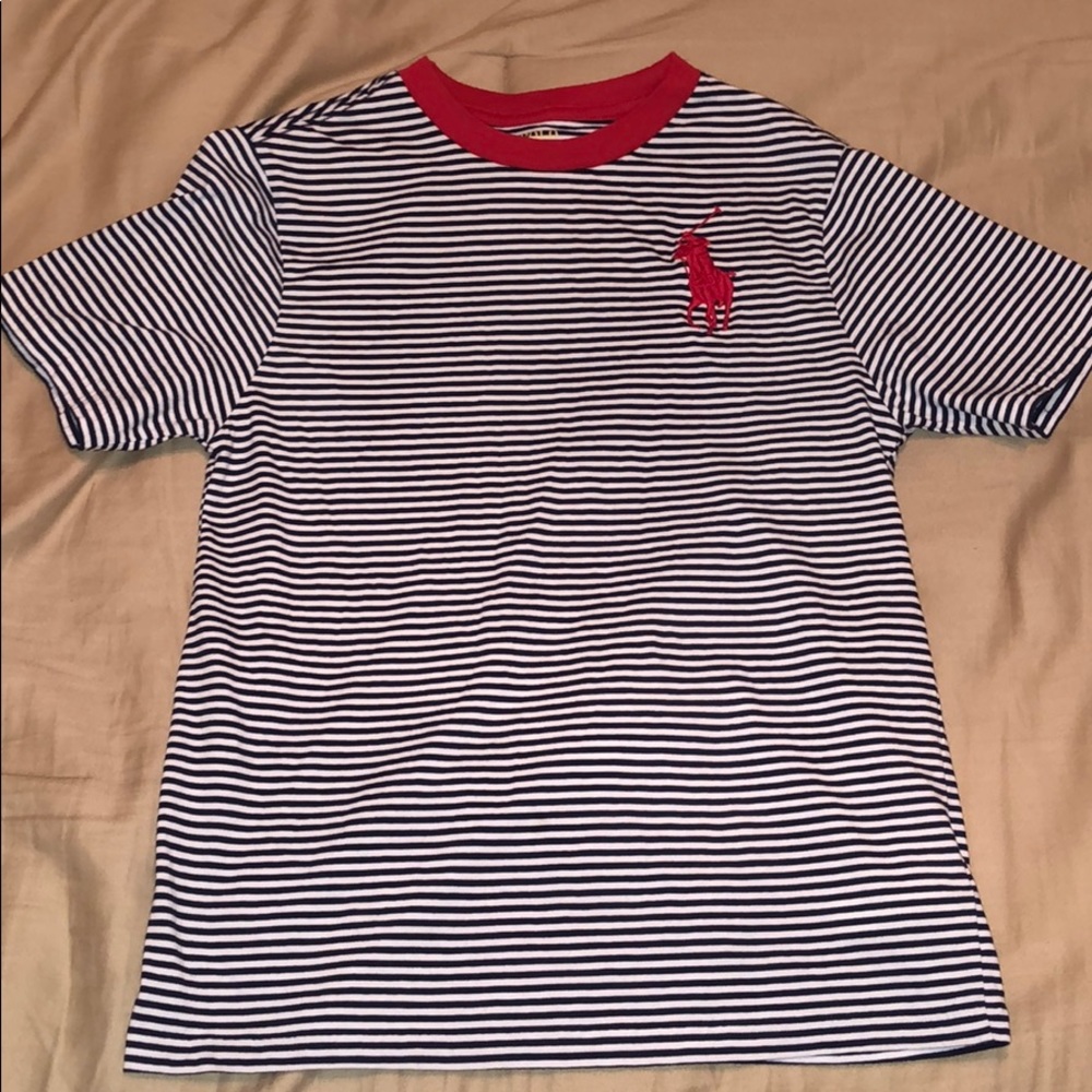 scoop neck polo t shirt